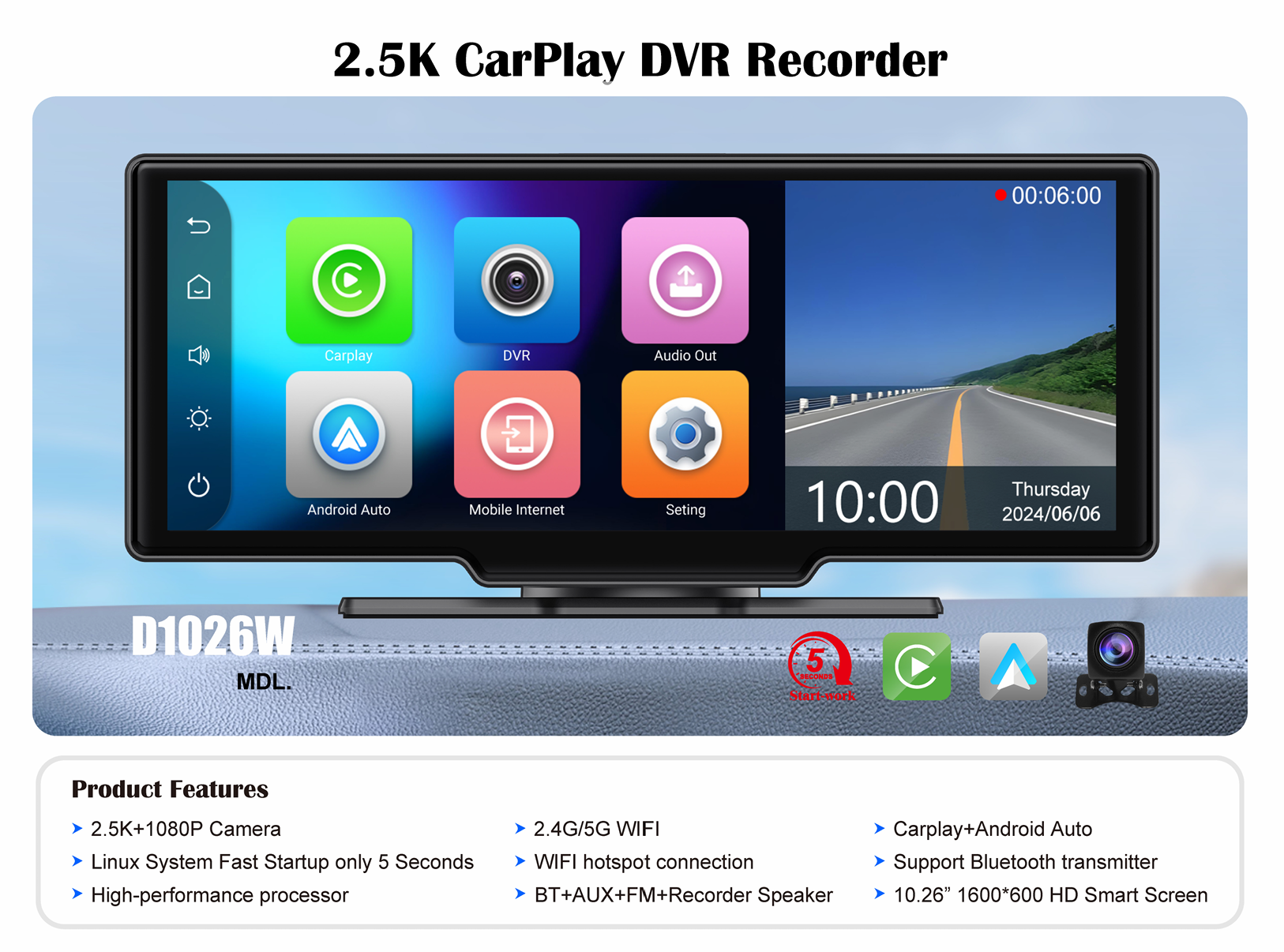 KaviRide CarPlay Display